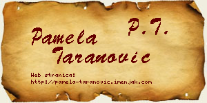 Pamela Taranović vizit kartica